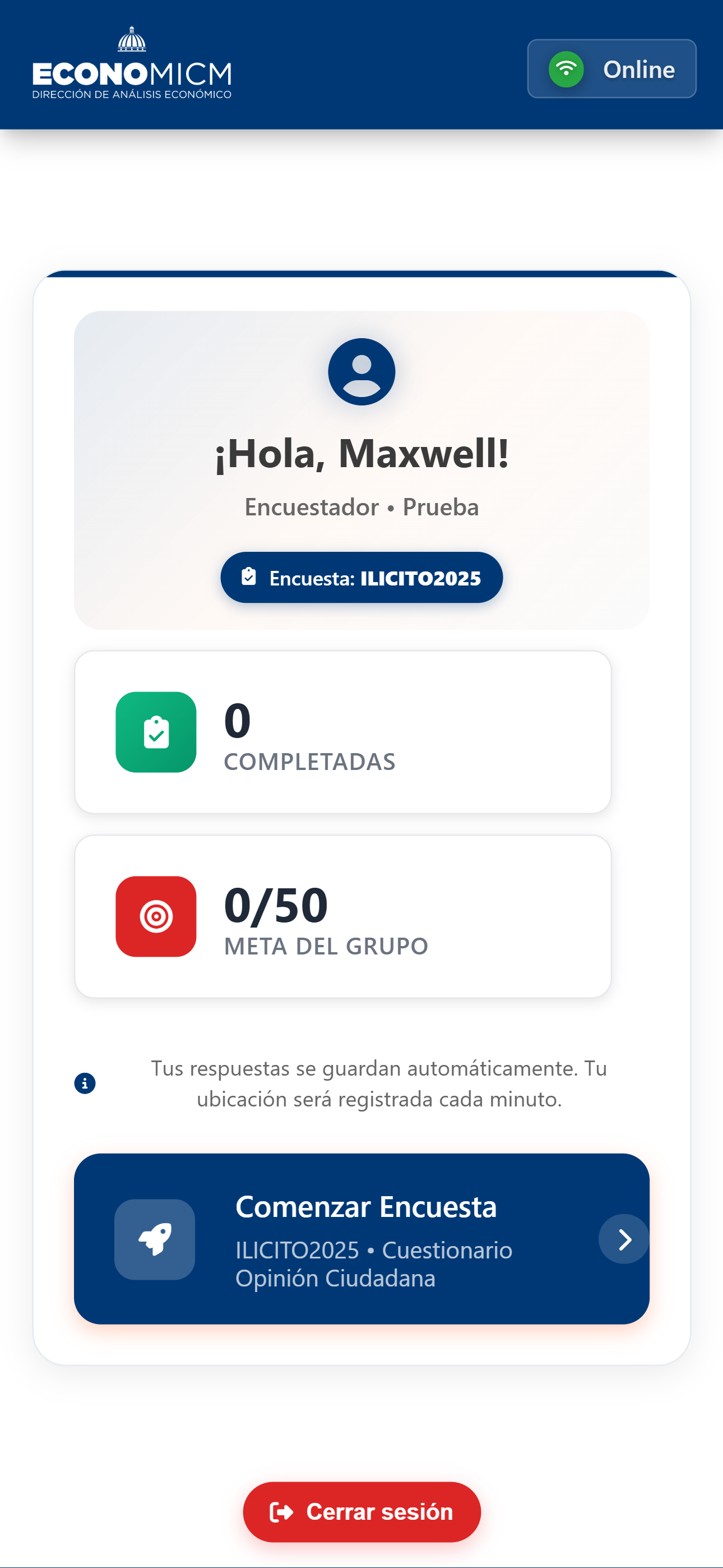 Mobile app screenshot